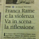 Franca Rame Project - Articolo Corriere Mercantile