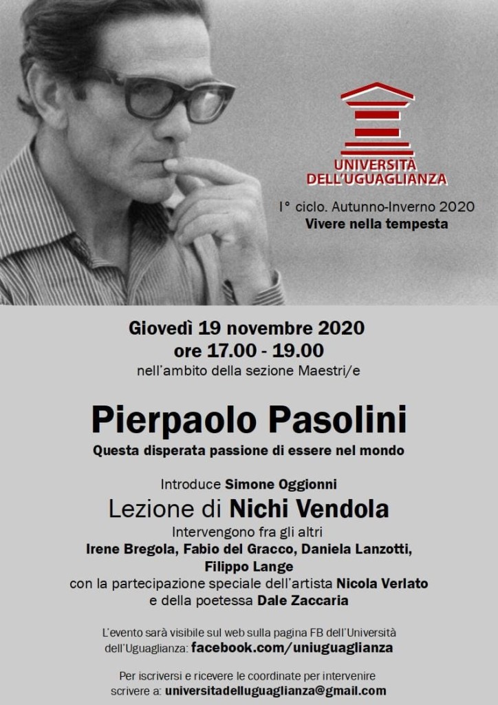 PIER PAOLO PASOLINI NICHI VENDOLA DALE ZACCARIA